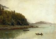 Albert Bierstadt Indians Fishing oil painting reproduction